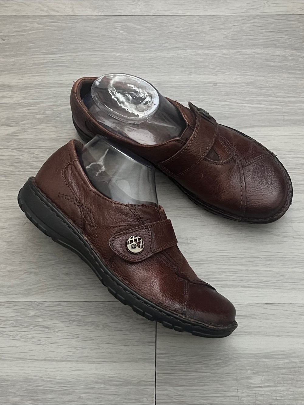 Michel M Evelyn II Brown Leather Mary Jane Comfort Shoes Women’s 8M